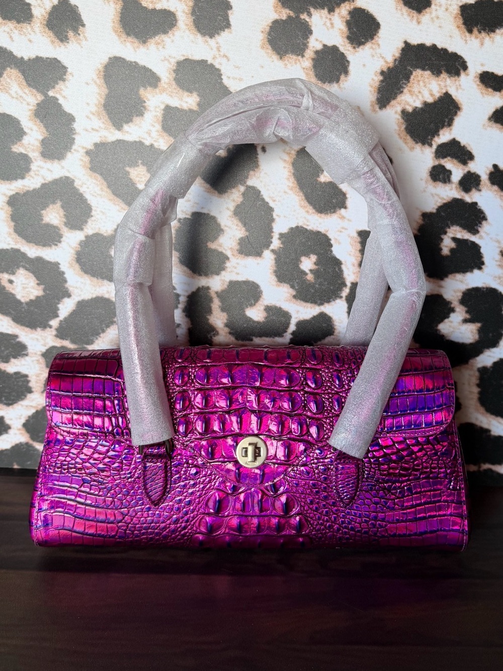 Brahmin Voltage Violet Dayan satchel NWT Purple Pink FIRM $